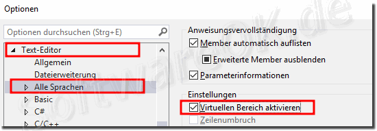 Virtueller Text Bereich Im Visual Studio!