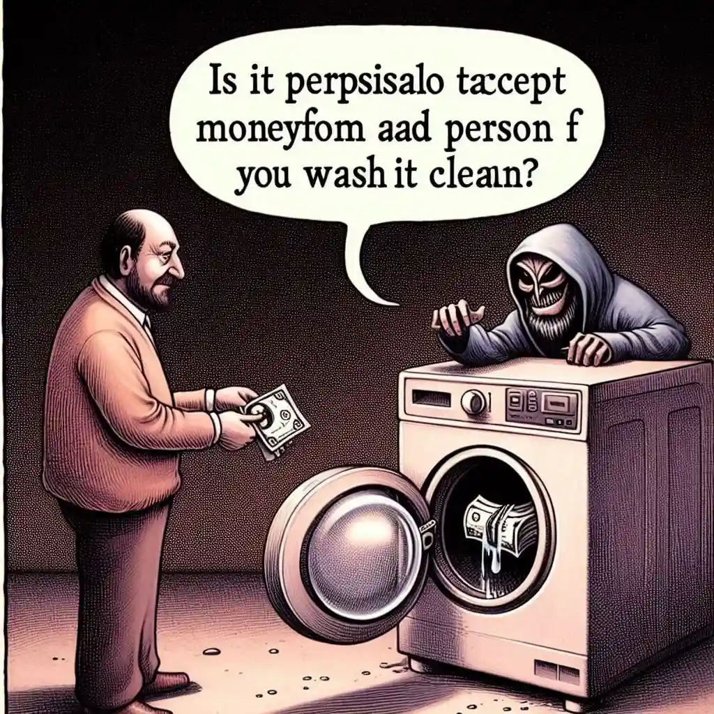 Darf man Geld von einem schlechten Menschen annehmen, wenn man es -reinwäscht-