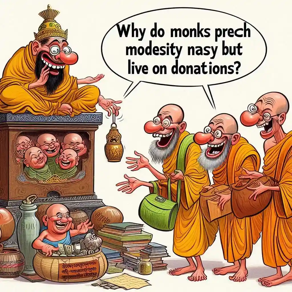 Warum predigen Mönche Bescheidenheit, leben aber von Spenden
