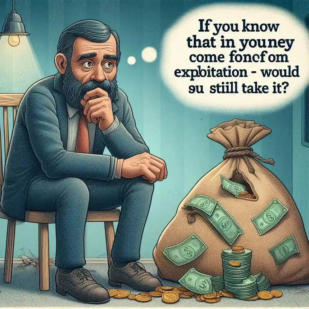 Wenn du wüsstest, dass dein Geld aus Ausbeutung stammt - würdest du es trotzdem nehmen