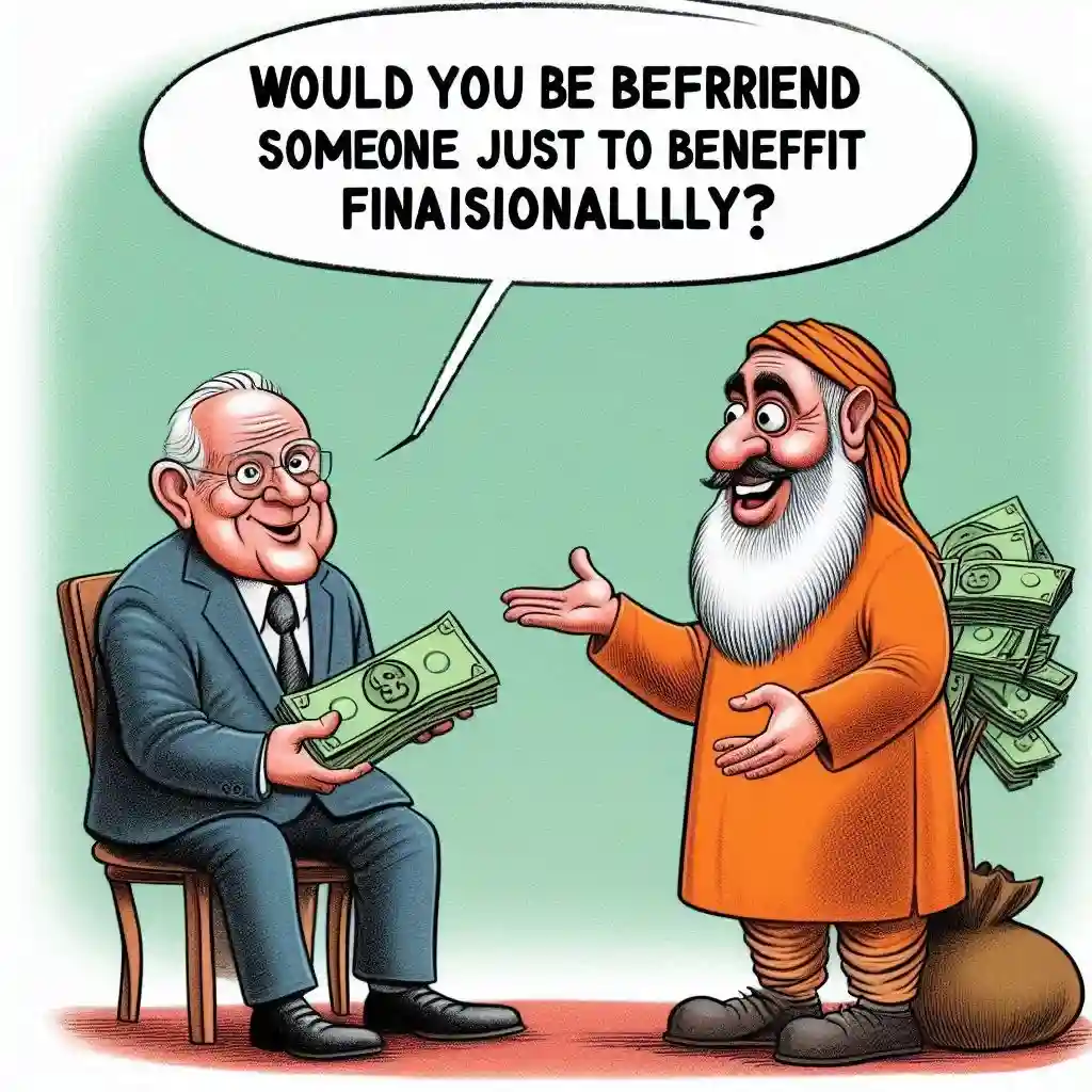 Würdest du dich mit jemandem anfreunden, nur um finanziell zu profitieren