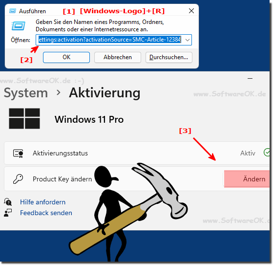 Wer ändert den Produktschlüssel von Windows und warum?